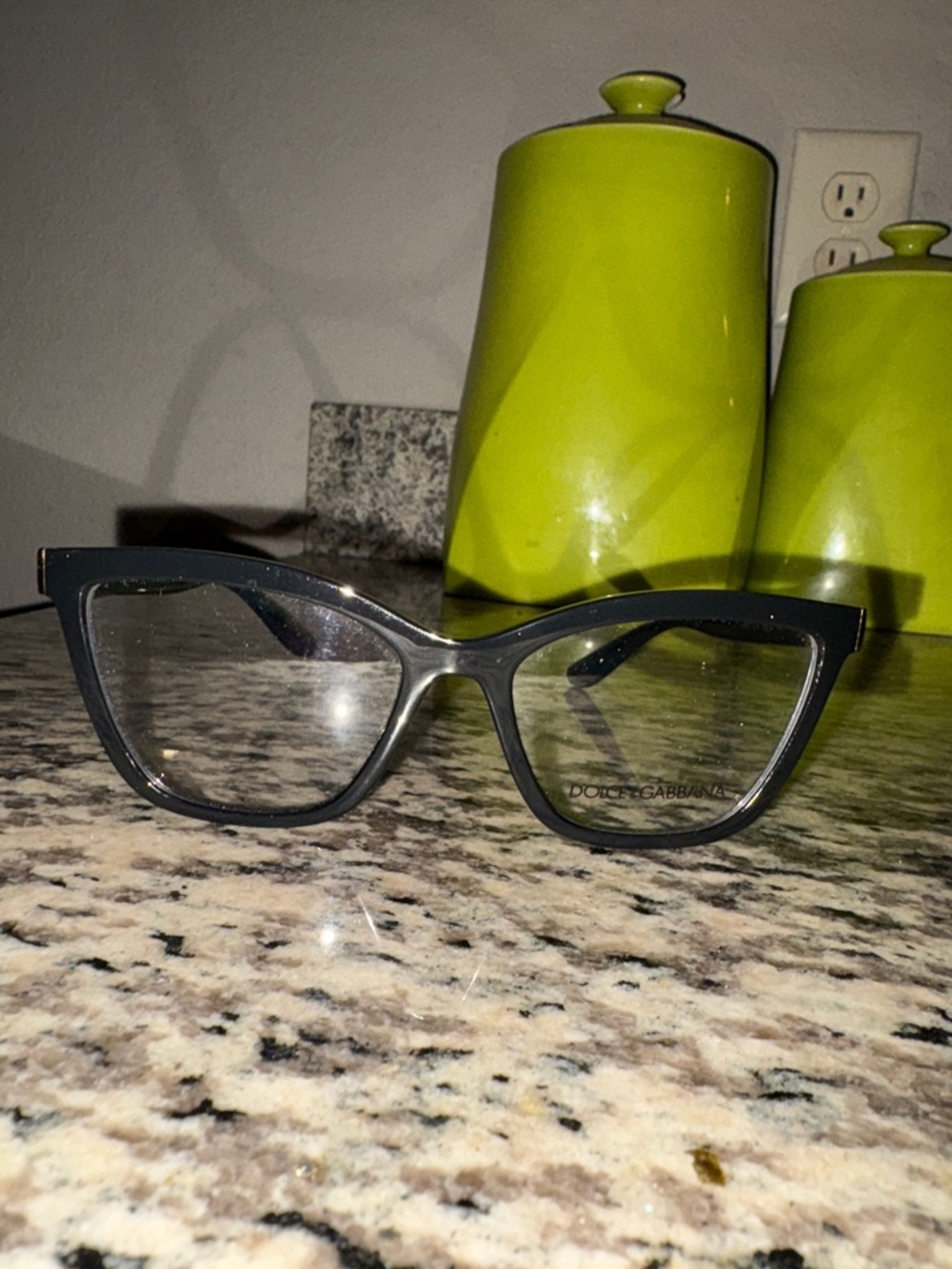 Dolce & Gabbana Black Cat-Eye Frames with Subtle Gloss
